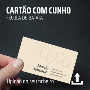 Cartão de visita com relevo Fécula de batata | Cunho