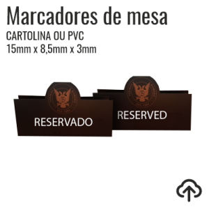 Marcadores de mesa | Cartolina | PVC