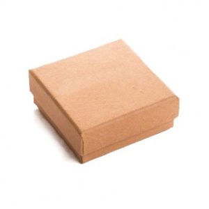 NATURA – 5002 – Caixa brincos cartao forrada a paprel kraft – 65x65x25mm