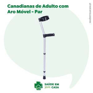 Adult Forearm Crutches with Mobile Ring and Nylon Handle – Pair