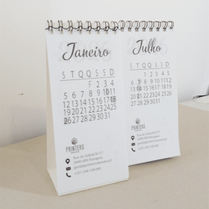 Calendário de mesa Personalizado 15x7cm