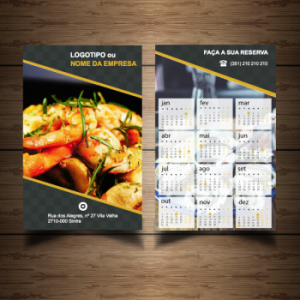 Cartão calendário D20V | 2026 – Gourmet