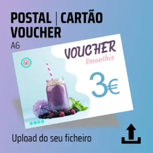 Postal | Cartão | Voucher A6 – Agradecimento | Cumprimentos | Ofertas