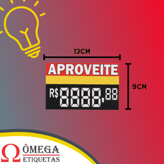 Cartazete Dígito Aproveite 13cm x 9cm – Pacote com 100 unidades - Image 4
