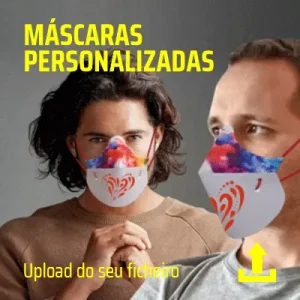 Máscara personalizada | Universal | Papel | Cartolina | Descartáveis