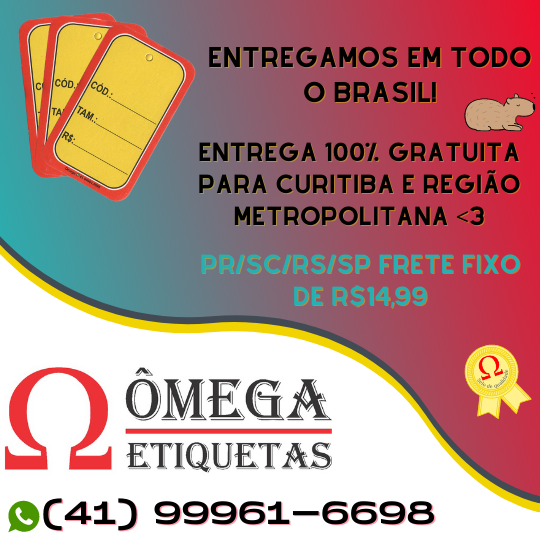 Tag de Roupa Amarela/Vermelha | 4cm x 6cm | Pacote com 1000 unidades - Image 6
